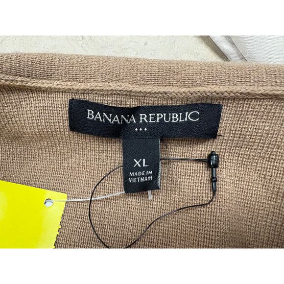 Banana Republic Factory Open Front Duster Cardigan Brown Size XL - Picture 7 of 9